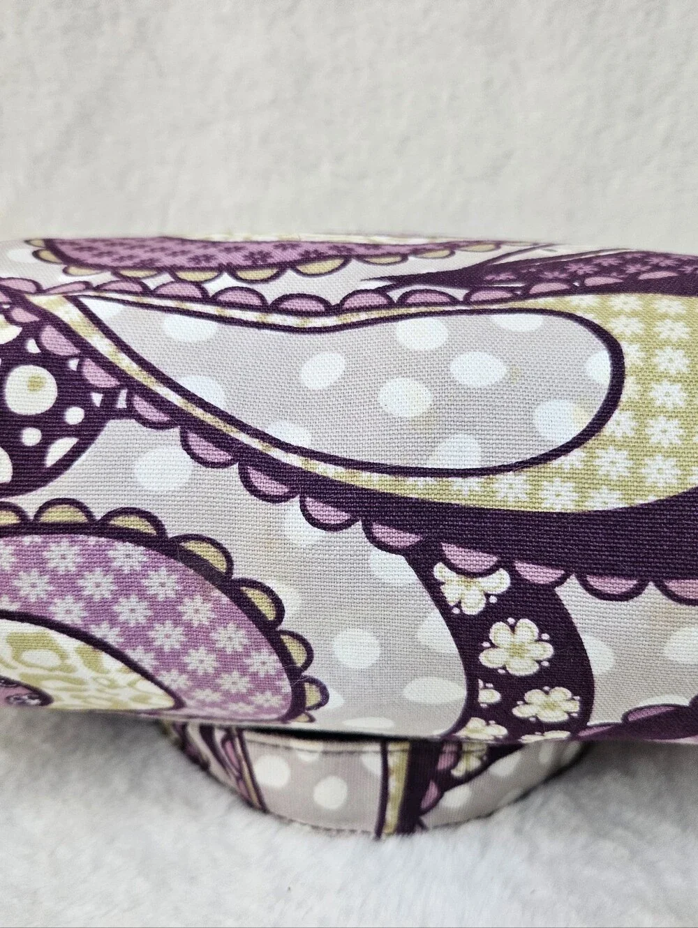 Thirty One Quilted Purple Paisley Cosmetic Bag